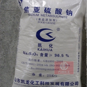 焦亞硫酸鈉，Na2S2O5，食用焦亞硫酸